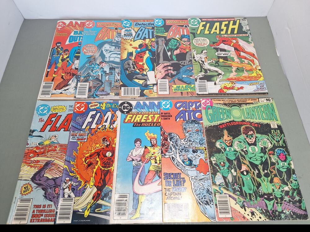 DC Comics Lot Batman Flash Green Lantern Captain Atom Firestorm Vintage '78- '87